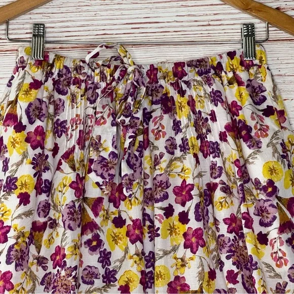 J Crew Tie-Waist Midi Skirt in Summer Garden Floral Sz XS - Picture 4 of 10